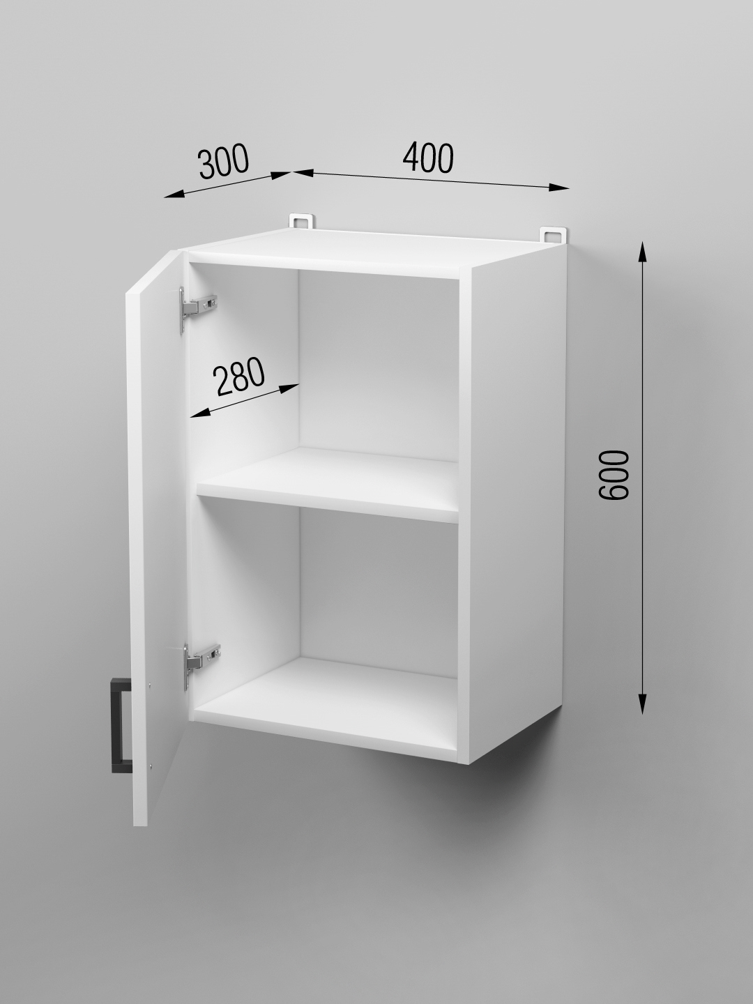 Изображение товара Навесной шкаф Regent Style Орион 40x60x30 см белый ЛДСП