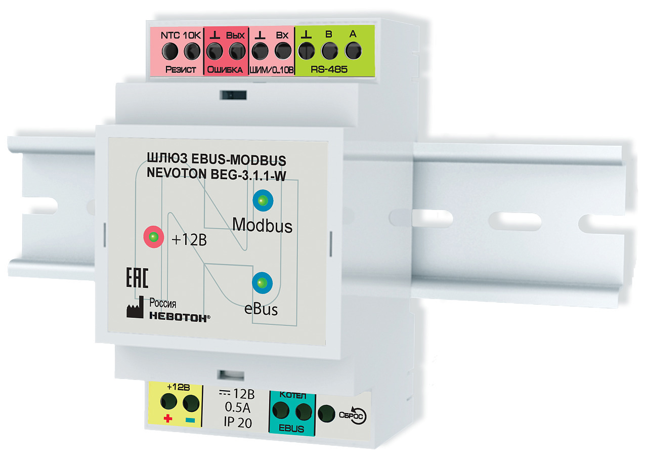 Изображение товара Контроллер управления NEVOTON eBus-Modbus для котлов Vaillant и Protherm BEG-3.1.1-W