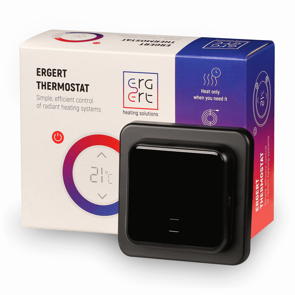 Изображение товара Программируемый Wi-Fi терморегулятор Ergert ETR-360W черный для теплого пола