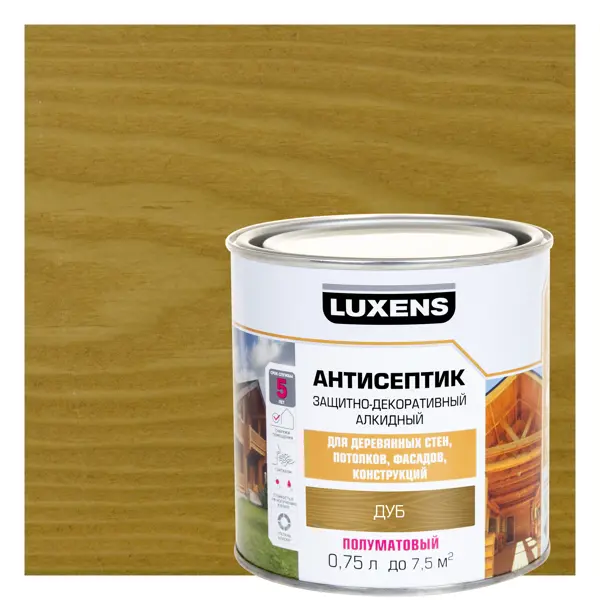 Фото Антисептик алкидный Luxens полуматовый дуб 0.75 л