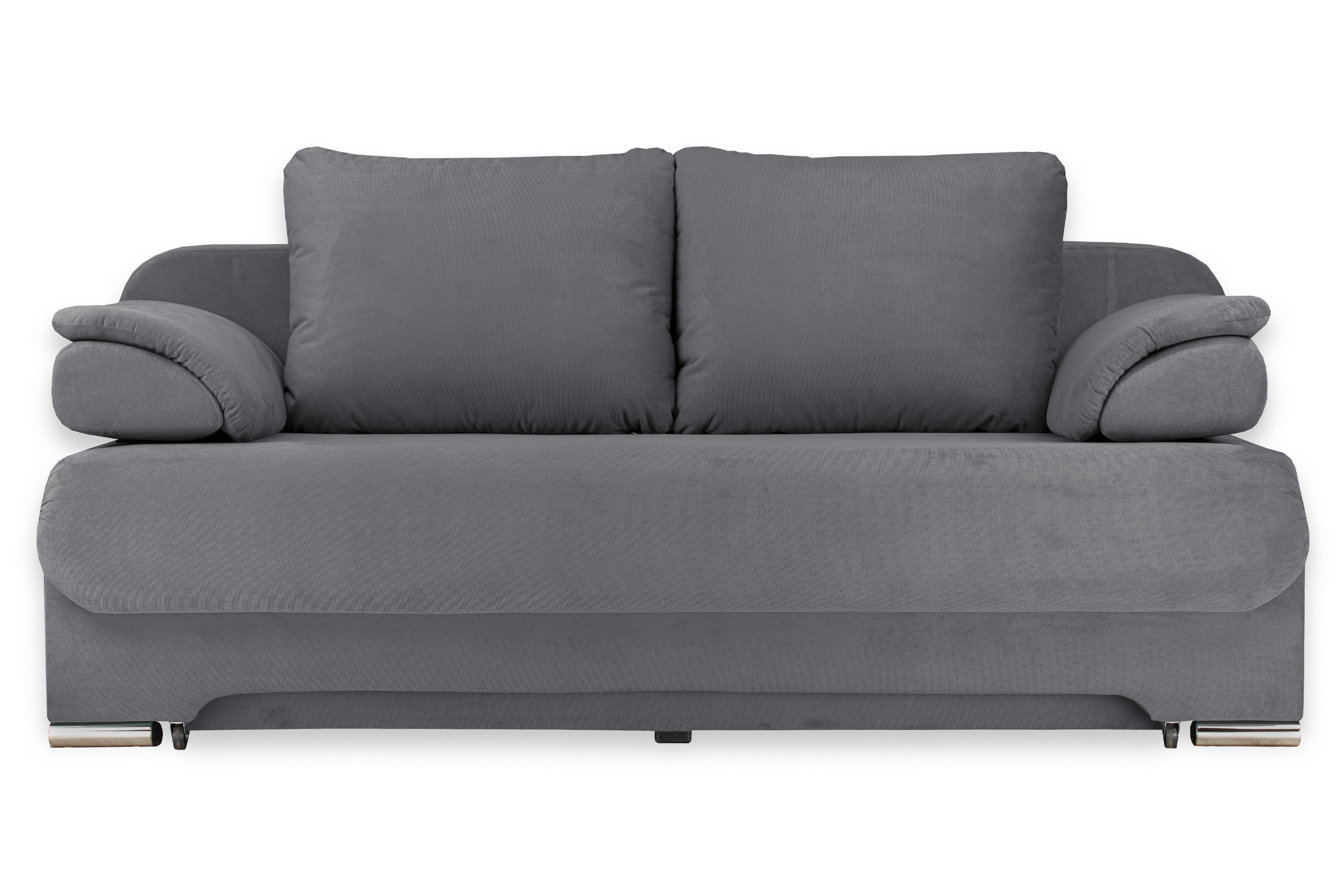 Изображение товара Диван Ramart Design Биг-Бен 80622858 с ящиком из велюра серого цвета 1920x950x1030 см