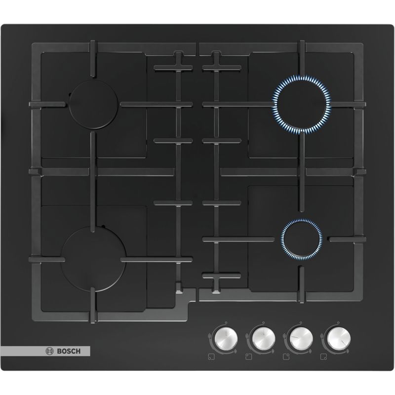 Изображение товара Газовая варочная панель Bosch HSGVT6FQ00 4 конфорки черный