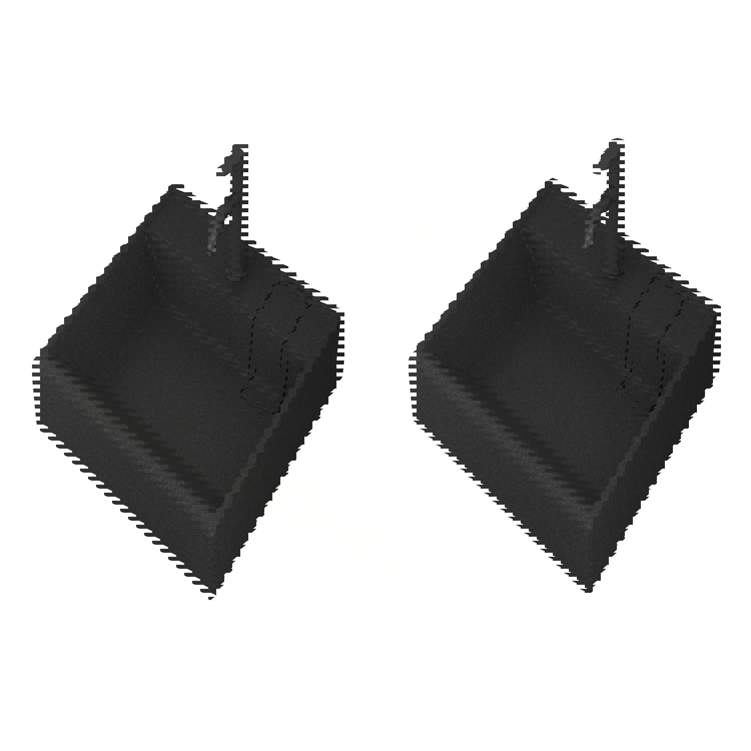 Изображение товара Раковина на стиральную машину Bauedge stil XMY0018 60см цвет черный металлик/черный