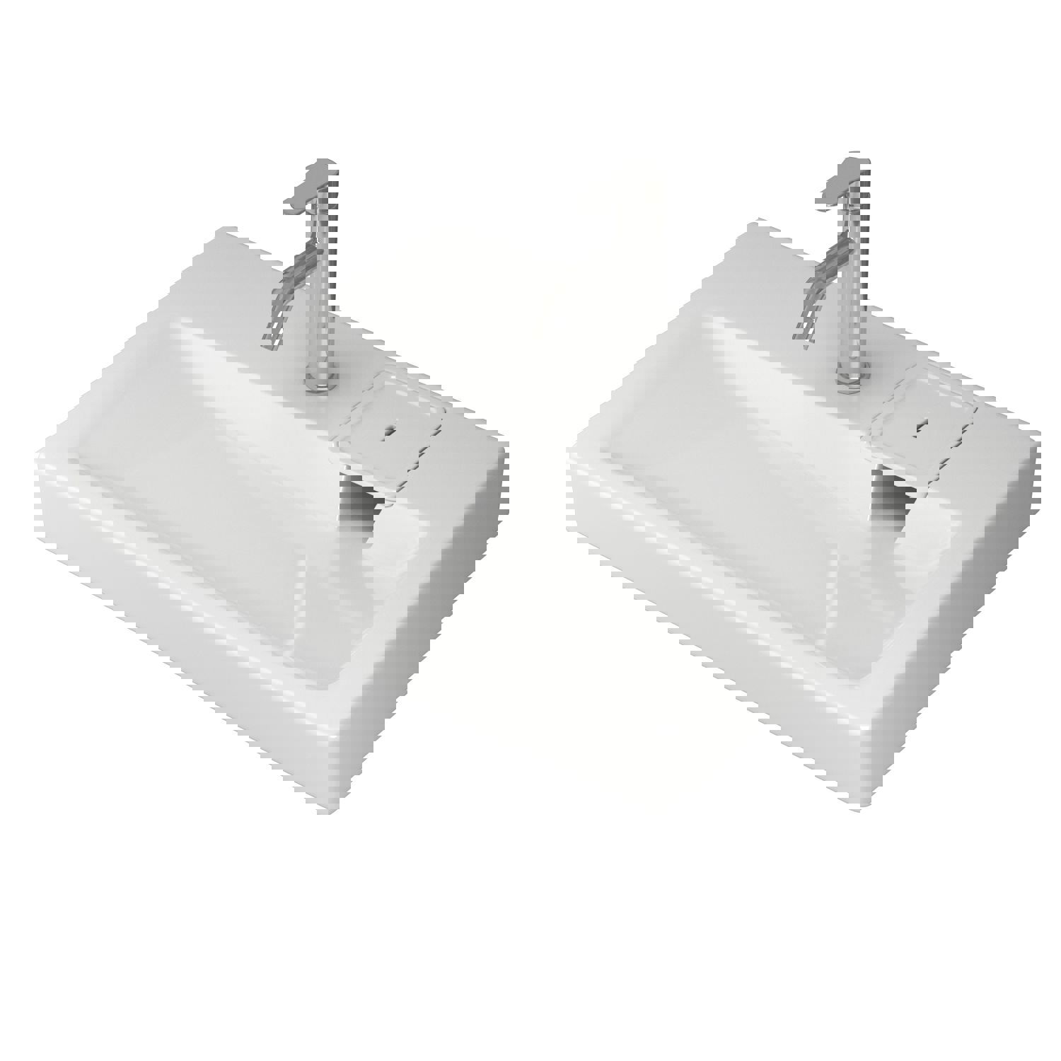 Изображение товара Раковина на стиральную машину Bauedge hotel XMY0023 59,5 см, хром/белый