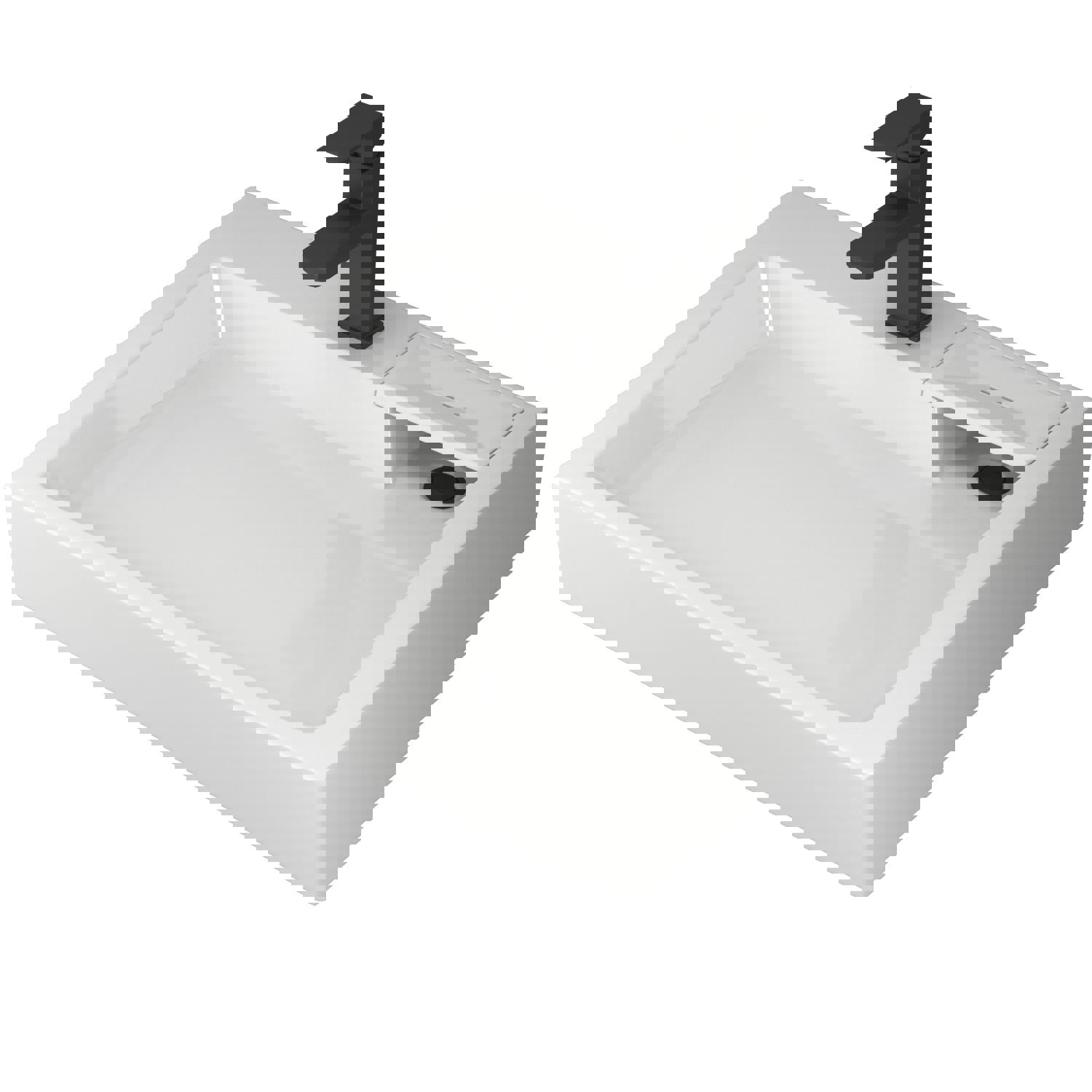 Изображение товара Раковина над стиральной машиной BAUEDGE stil XMY0087 белая/черная