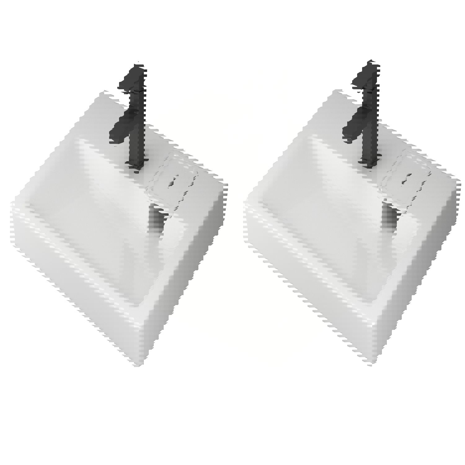 Изображение товара Раковина на стиральную машину Bauedge hotel XMY0085 59см цвет белый/черный