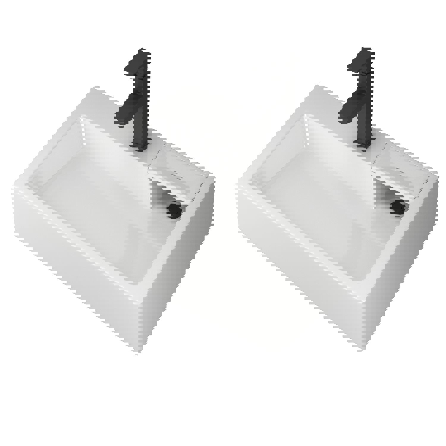 Изображение товара Раковина на стиральную машину Bauedge stil XMY0089 белый/черный 60 см