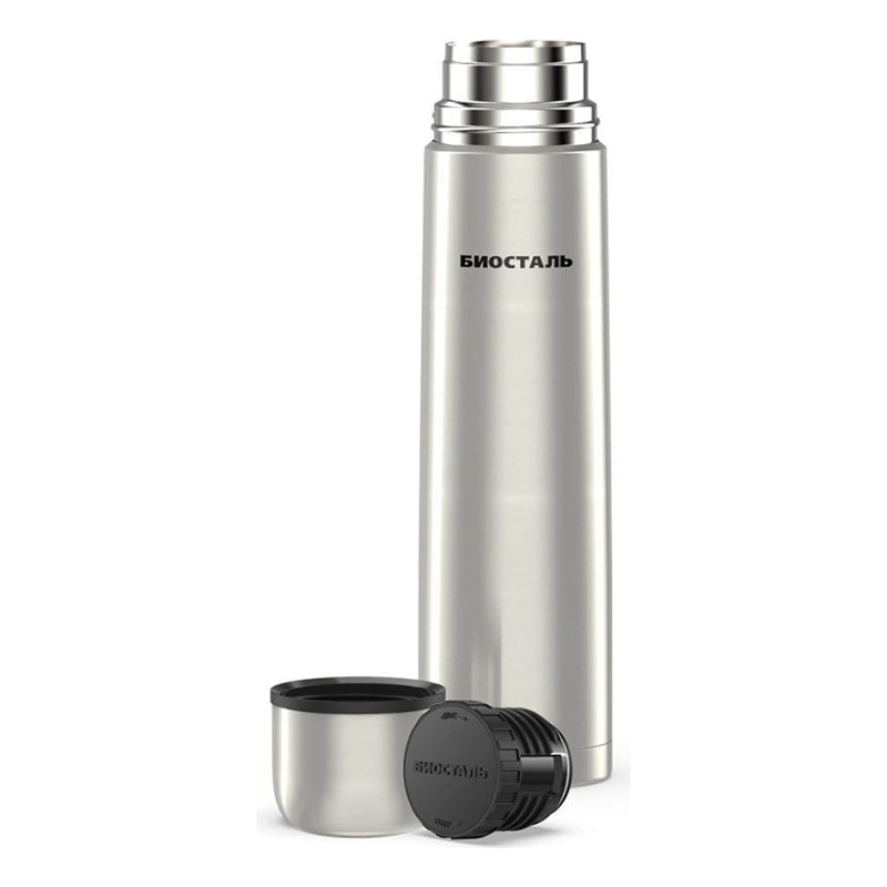 Изображение товара Термос Biostal Promo 1200 мл из нержавеющей стали с функцией термоконтроль серый
