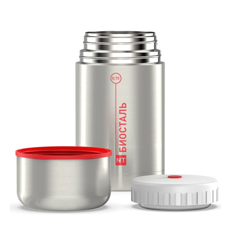 Изображение товара Термос 750 мл Biostal Термос колба из нержавеющей стали цвет серый/серебристый