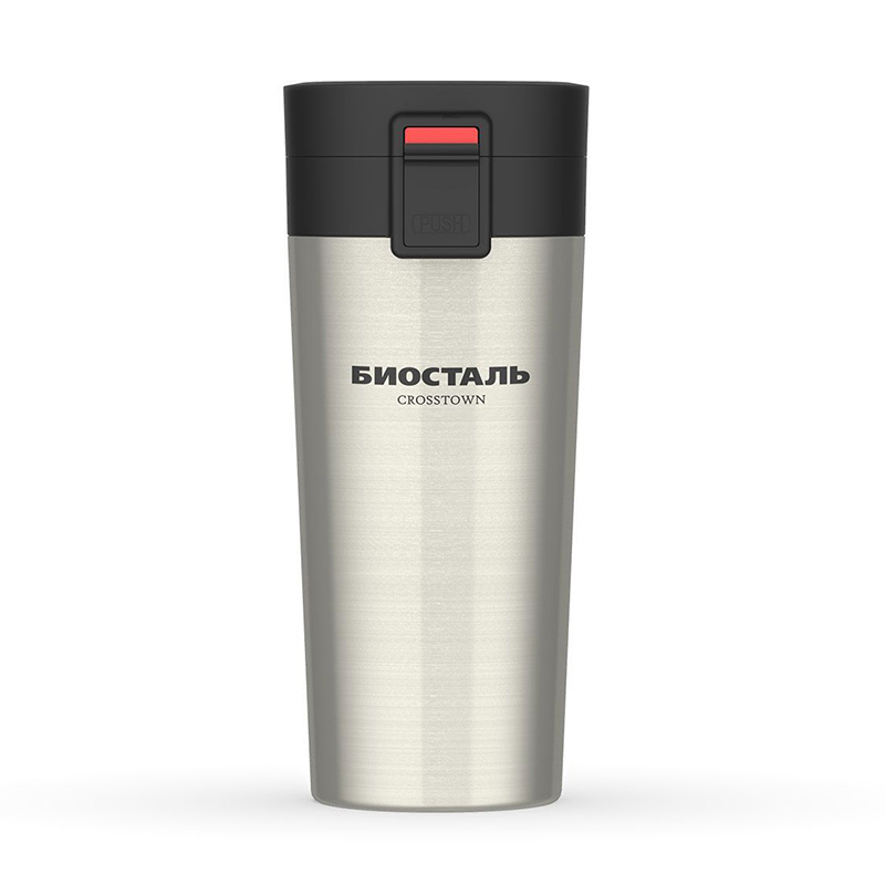 Изображение товара Термос 400 мл Biostal Crosstown из нержавеющей стали с кнопкой защиты