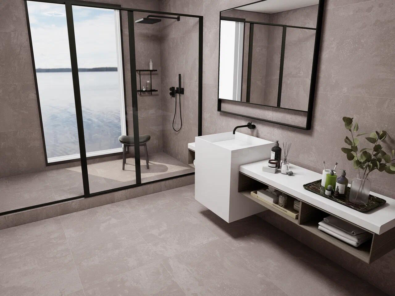 Изображение товара Керамогранит Colortile Stonella RP-144401 60x120 см серый бетон для пола и стен