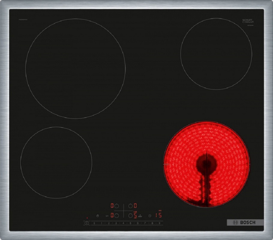 Изображение товара Электрическая варочная панель Bosch PKE645FP2E 58.3 см 4 конфорки стеклокерамика
