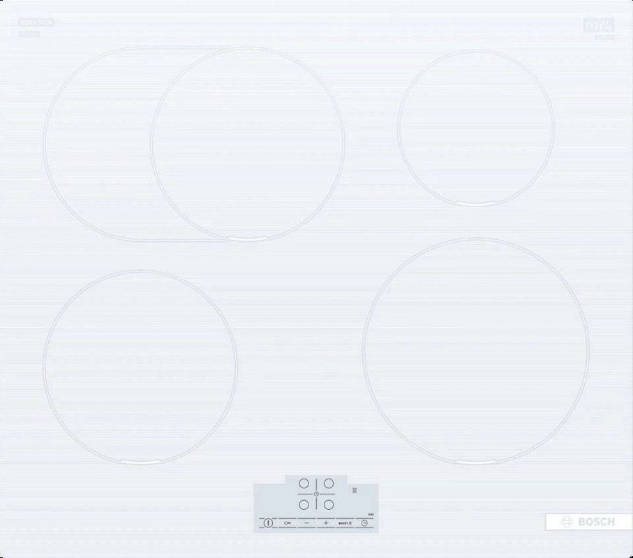 Изображение товара Электрическая варочная панель Bosch HMI40IC 59.2 см 4 конфорки цвет белый