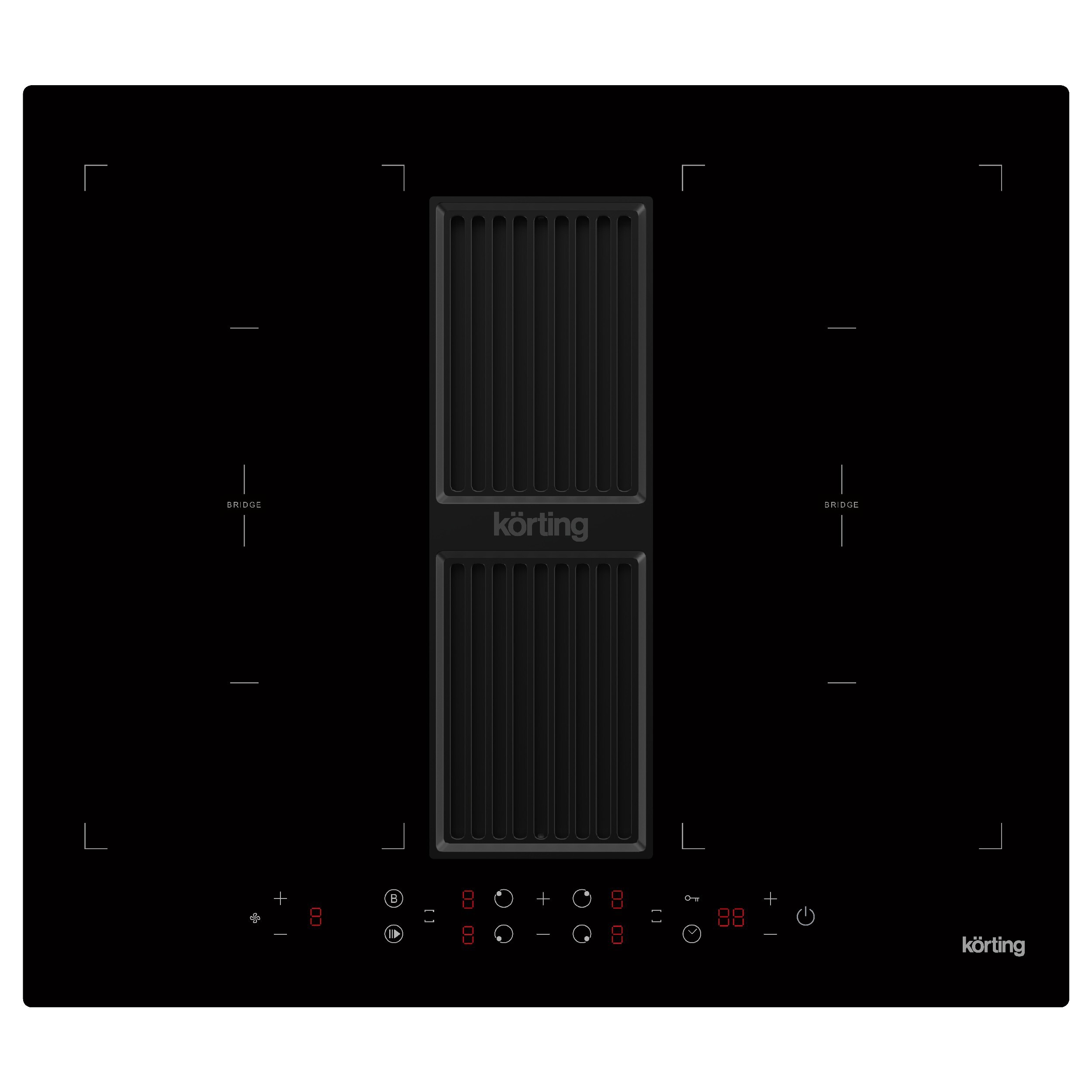 Изображение товара Индукционная варочная панель Korting HIBH 68980 NB 59 см 4 конфорки цвет черный