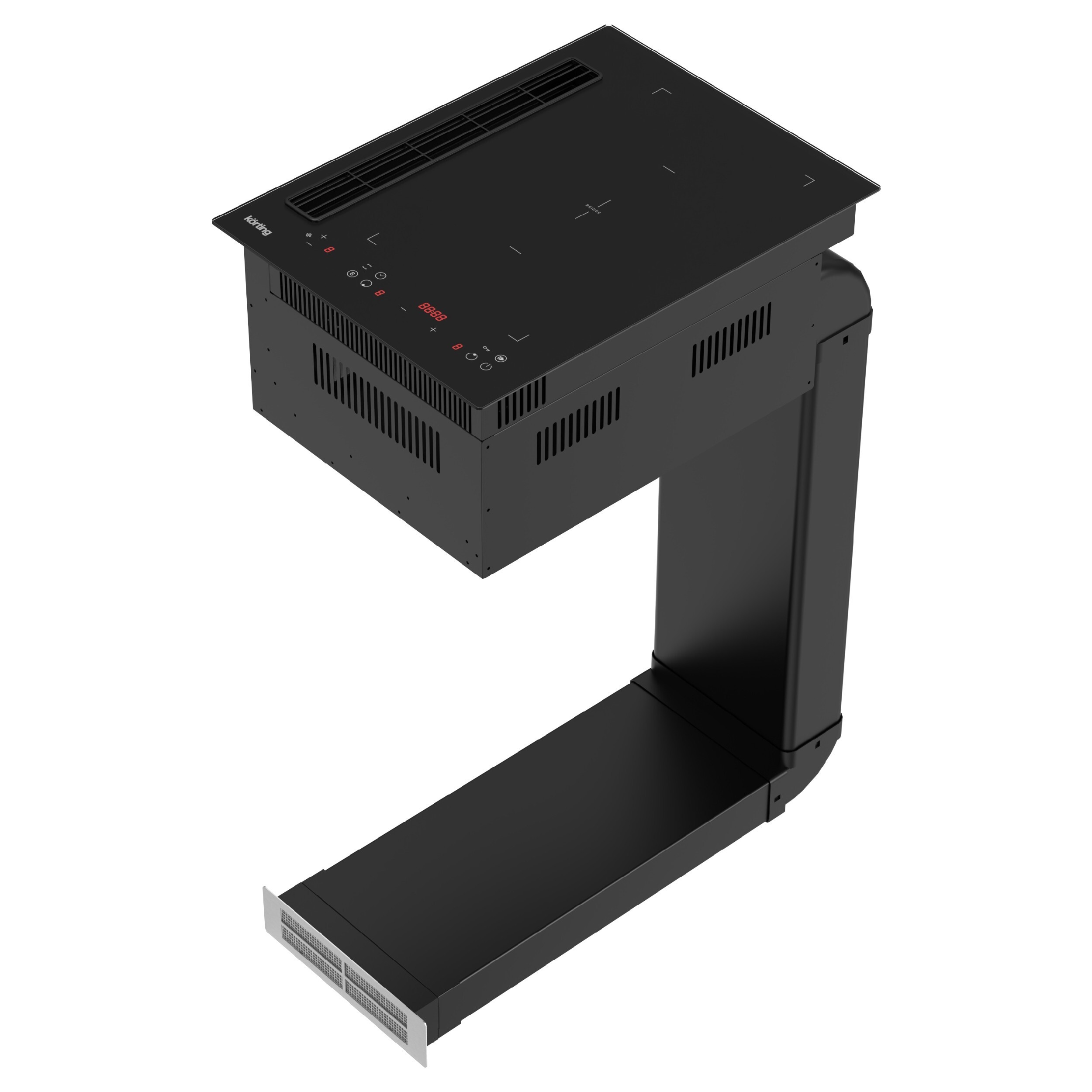 Изображение товара Индукционная варочная панель Korting HIBH 40980 NB 2 конфорки сенсорная черная