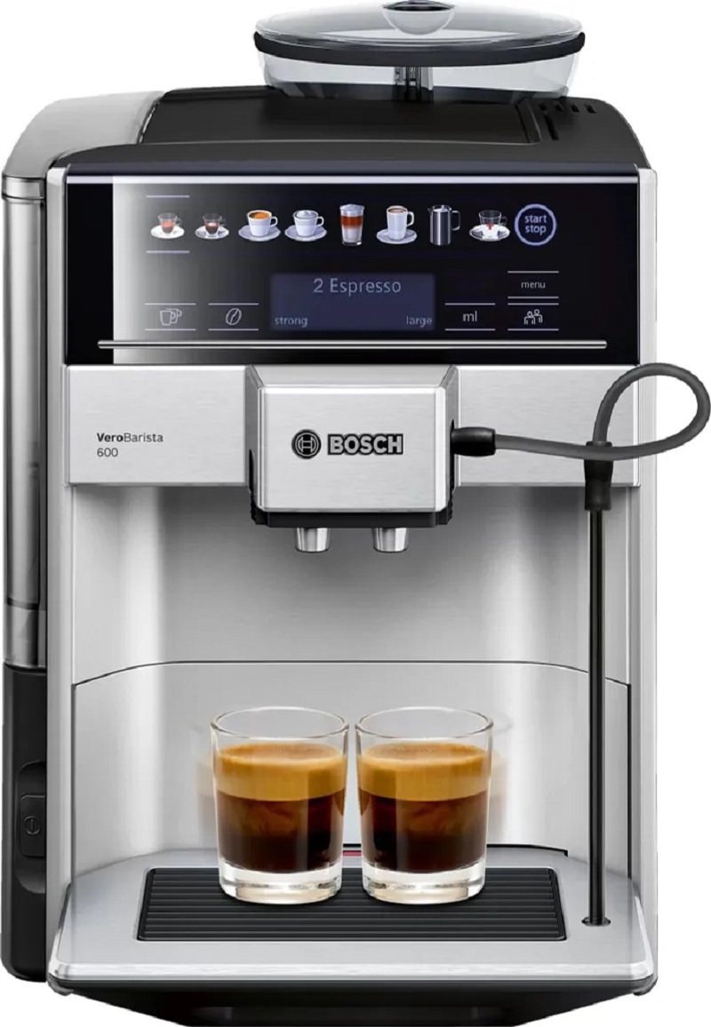 Изображение товара Электрическая кофемашина Bosch 28.1x38.5x46.8 см цвет серебристый Изображение товара Электрическая кофемашина Bosch 28.1x38.5x46.8 см цвет серебристый