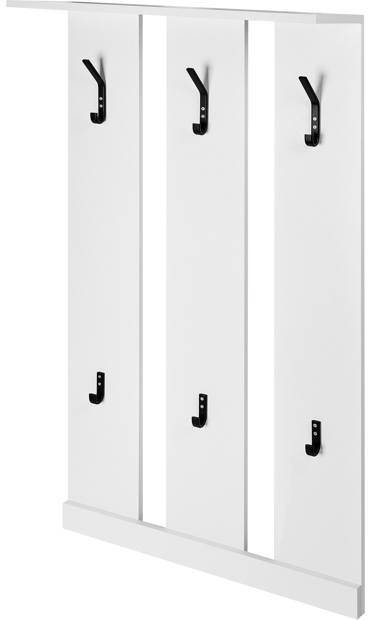 Изображение товара Настенная вешалка с 6 крючками белая 60x117,1x20 см современный дизайн