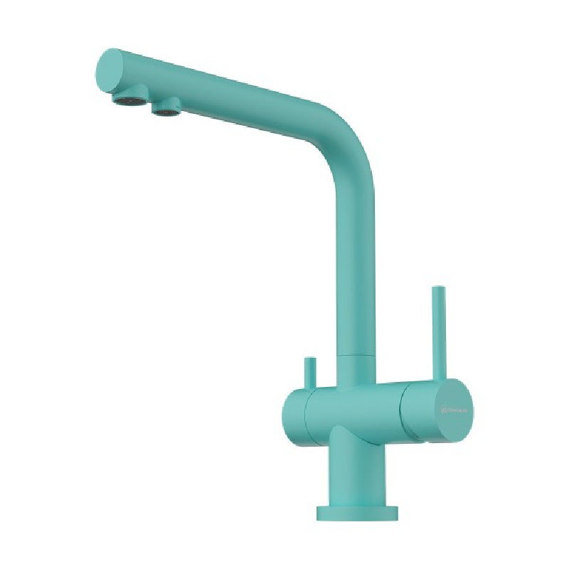 Изображение товара Смеситель кухонный Omoikiri Nagano-AZ из латуни с синей отделкой