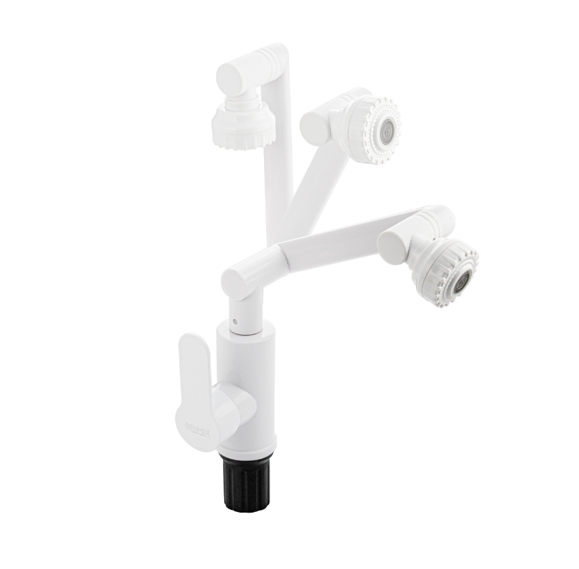 Изображение товара Смеситель для кухни BRIMIX с поворотным изливом 23 см белый