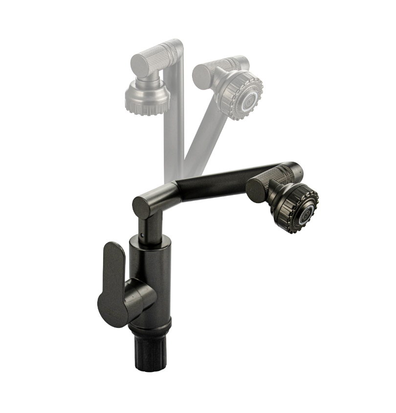 Изображение товара Смеситель кухонный Brimix поворотный излив графит пластиковый шаровый