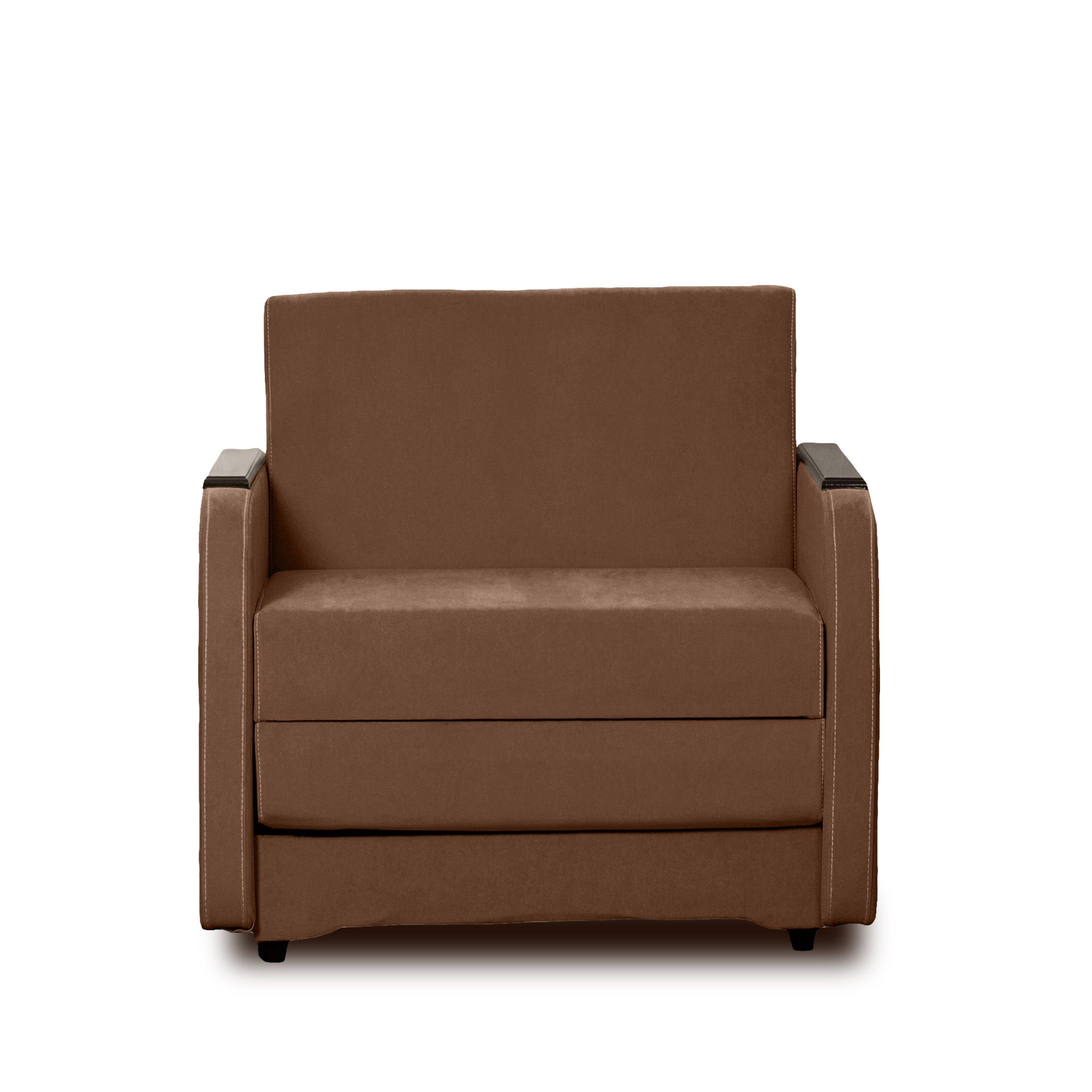 Изображение товара Кресло-кровать Какао раскладной 110x91x95 см велюр цвет капучино