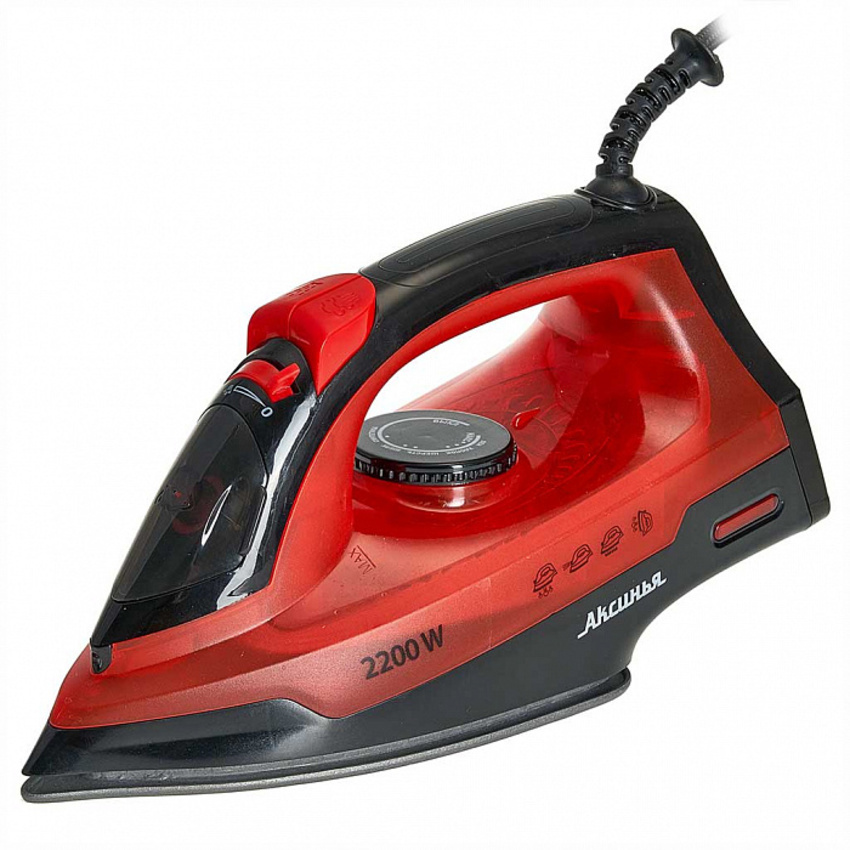 Изображение товара Утюг Аксинья КС-3004 цвет красный/черный