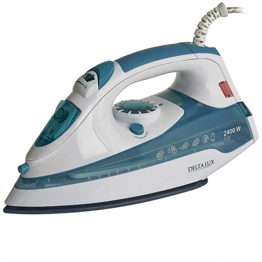 Изображение товара Утюг Delta lux DL-710 с керамической подошвой, паровым ударом 130 г/мин