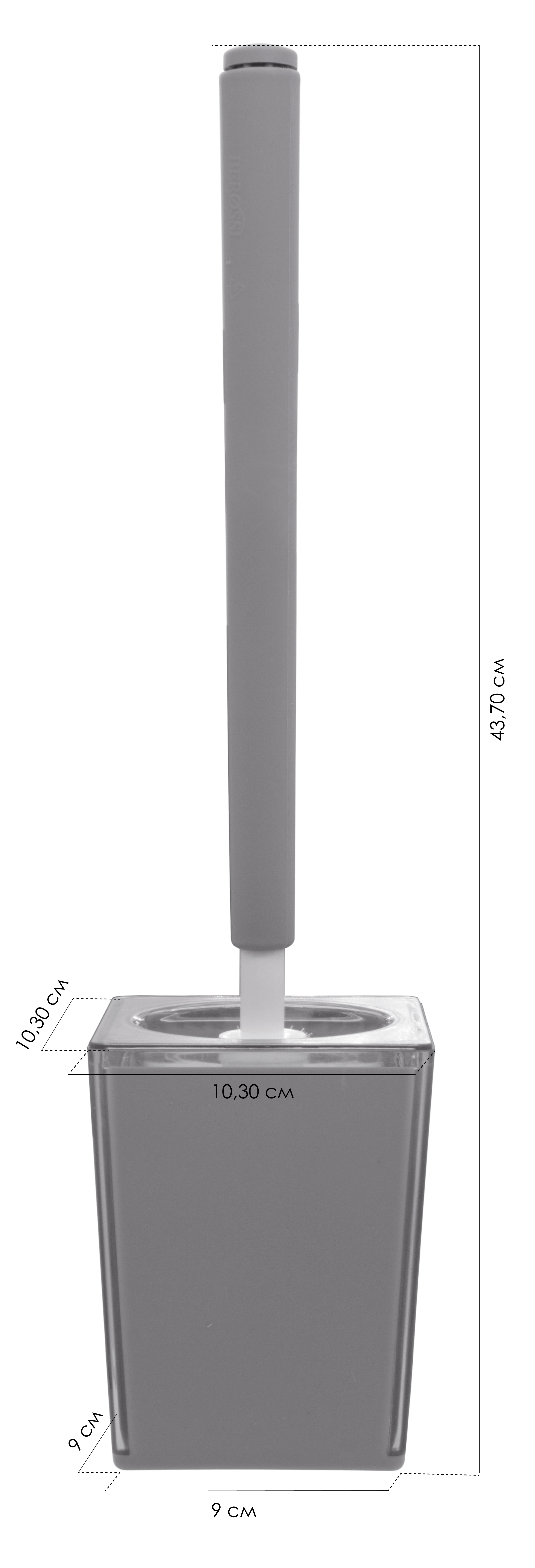 Изображение товара Ёршик для унитаза Berossi Spacy АС 67365000 пластик дымчато-серый