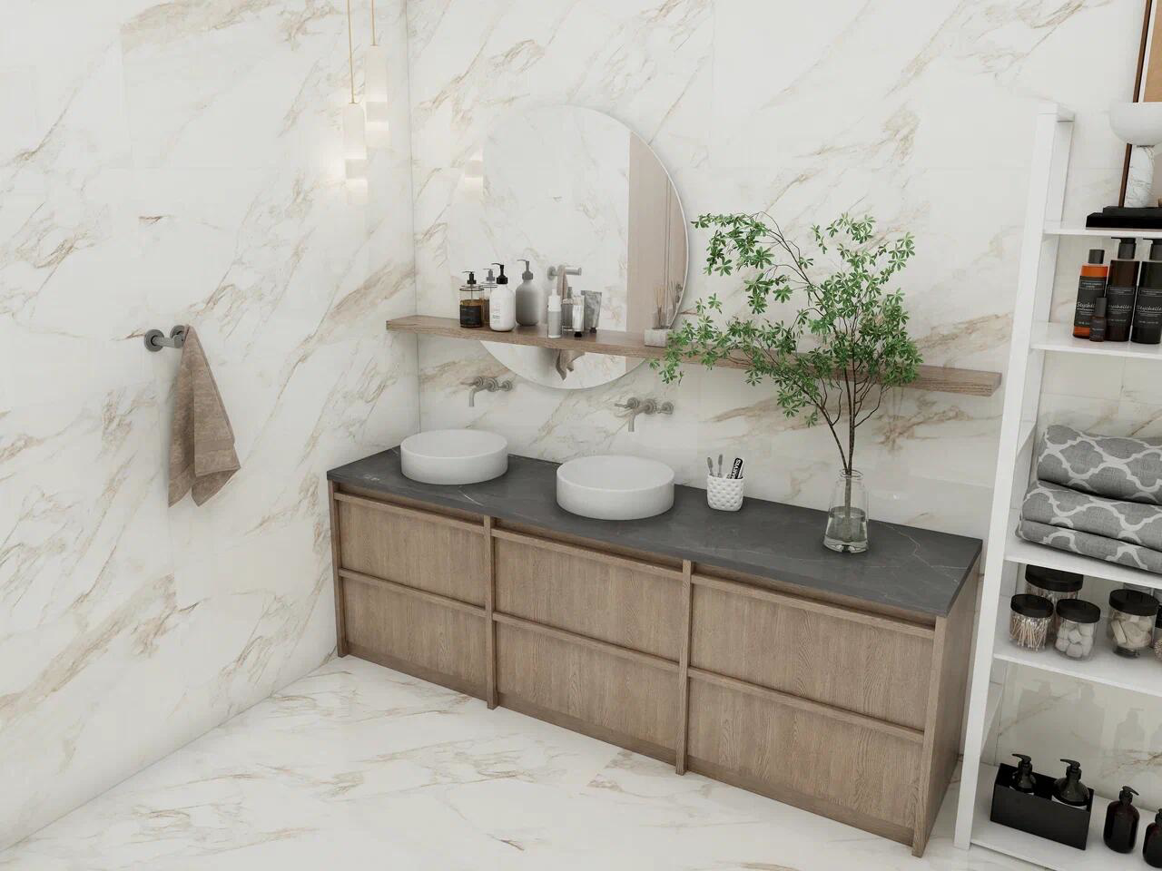 Изображение товара Керамогранит Velsaa Rosa Aurora 60x60 Satin белый для пола и стен