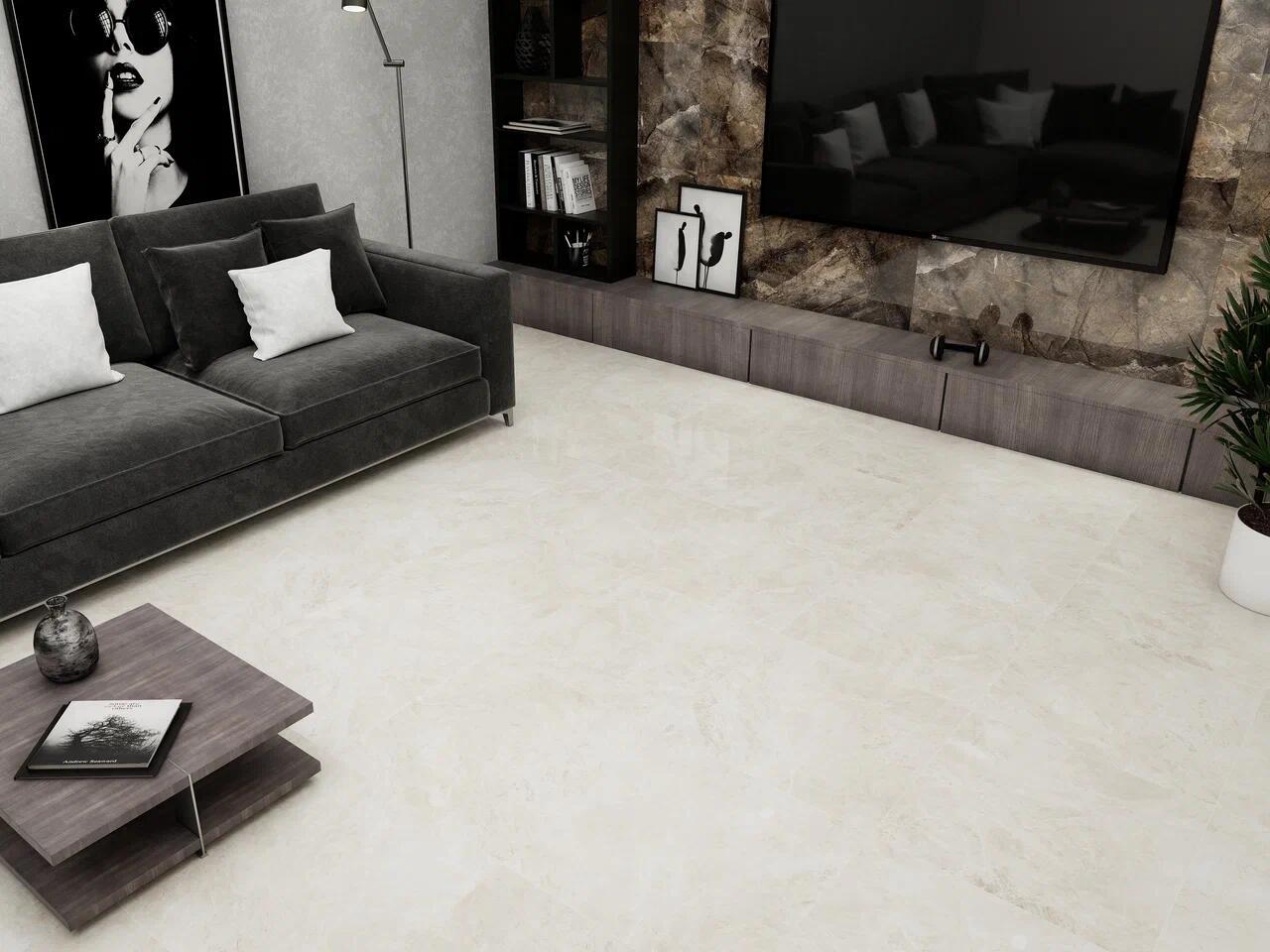 Изображение товара Керамогранит Velsaa Vitoria Fendi Glossy 60x60 см бежевый для пола и стен