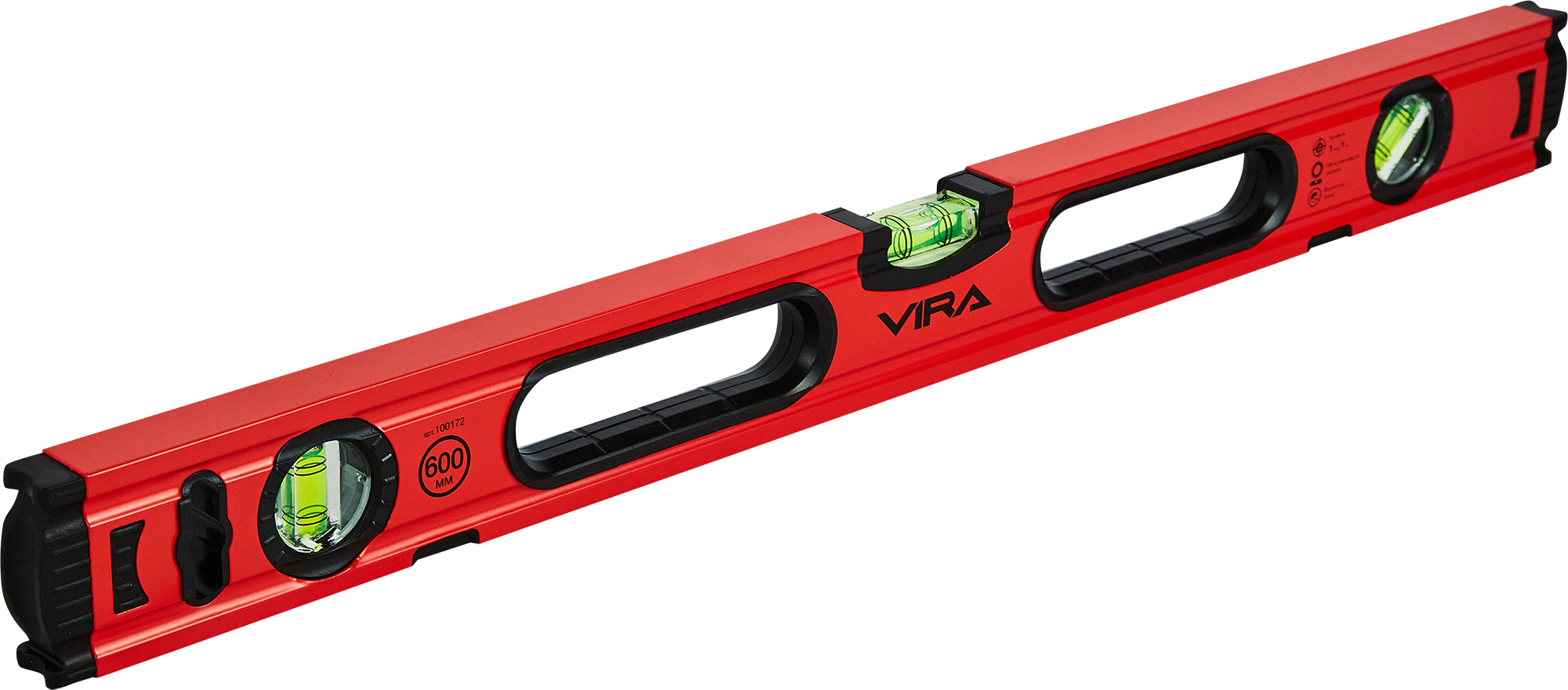 Изображение товара Уровень пузырьковый Vira 600 мм с магнитом и 3 глазками