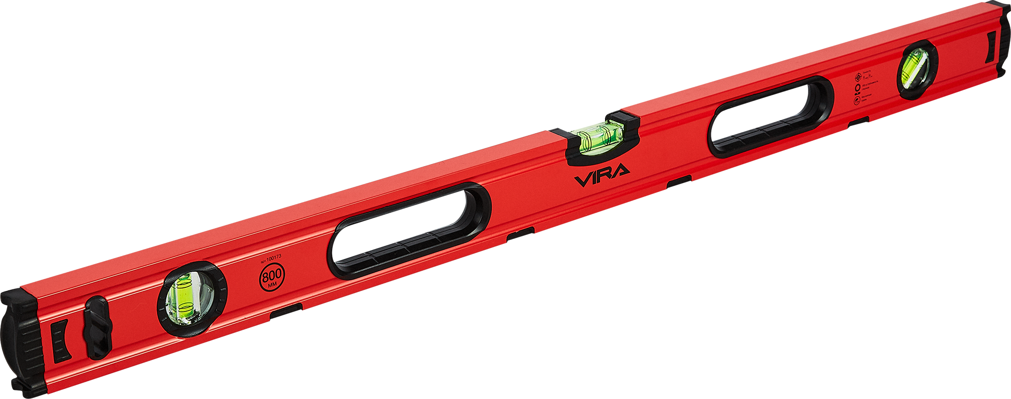 Изображение товара Пузырьковый строительный уровень Vira 800 мм с магнитной гранью