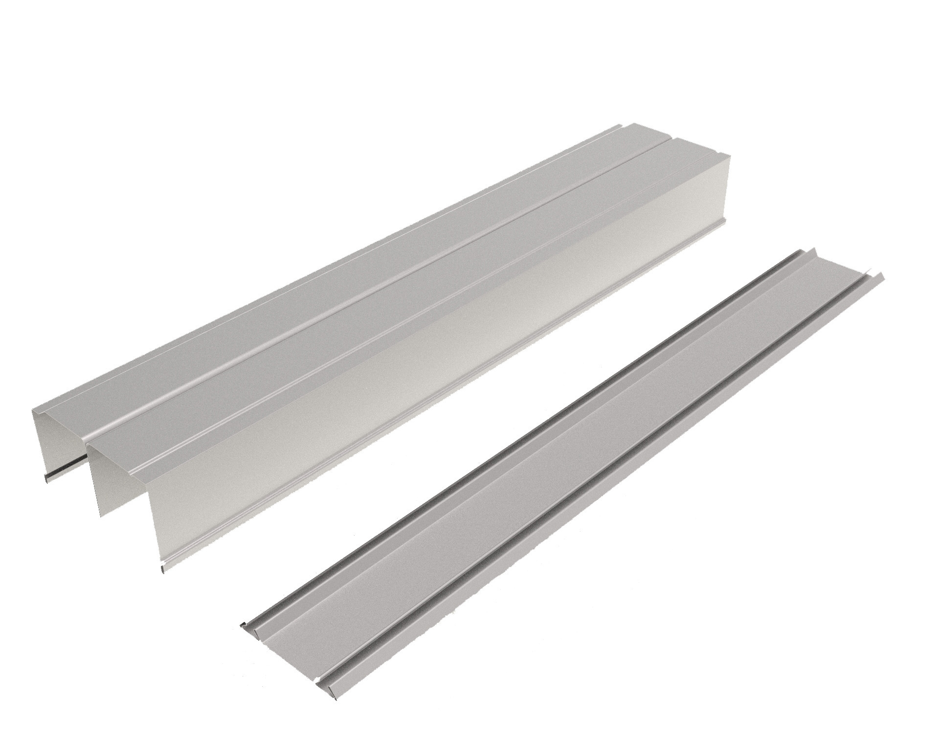 Изображение товара Комплект направляющих для дверей-купе 8.3x158.3 см сталь серебро