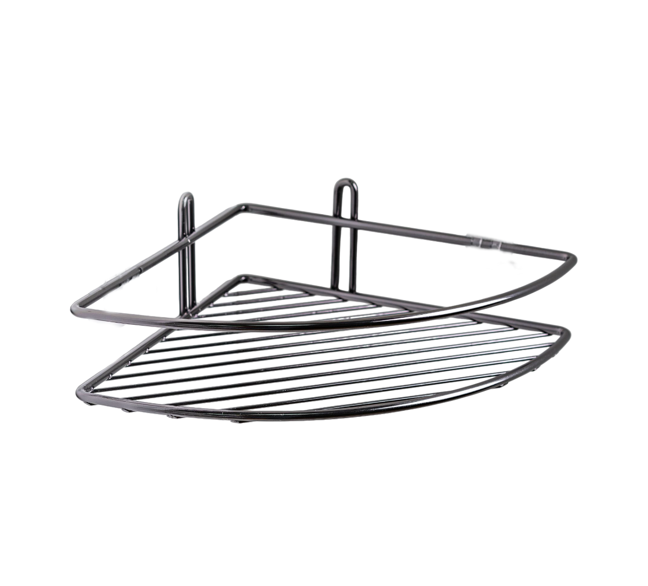 Изображение товара Угловая полка для душа PROFFERO С27416, сталь, графит, 1 ярус, Россия