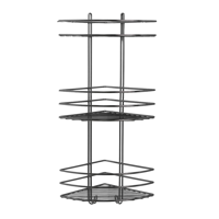 Изображение товара Полка для душа ProfFero С27461 угловая 3 яруса цвет графит