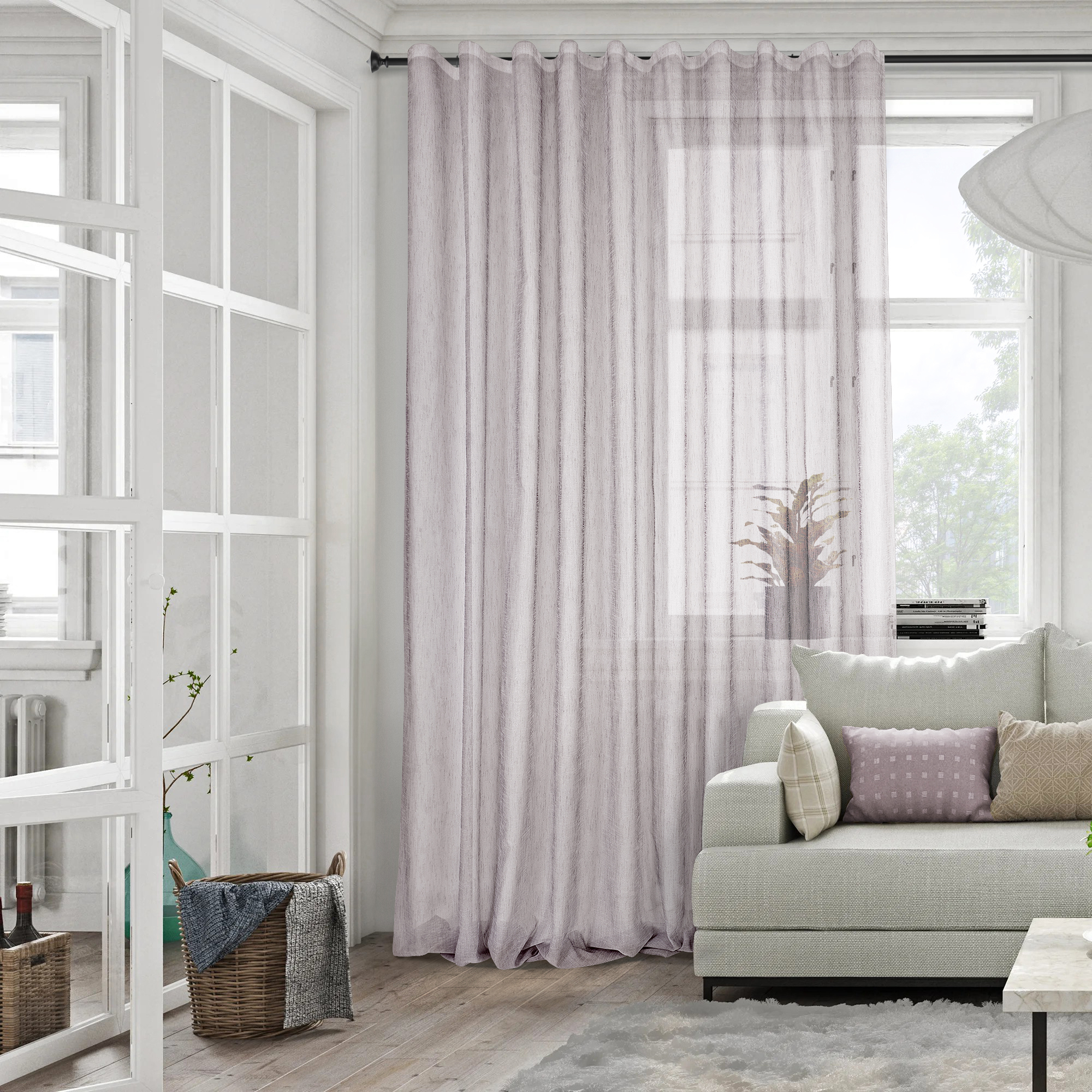 Изображение товара Тюль на ленте Холи 300x280 см цвет какао для гостиной и детской