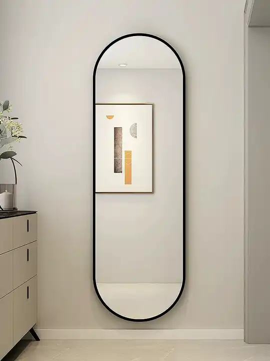 Зеркало декоративное настенное A+T Home Decor овальное 50x170 см цвет черный - 1
