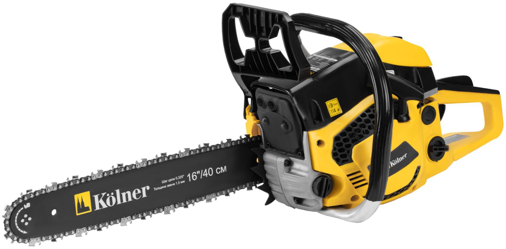 Изображение товара Бензиновая цепная пила Kolner KGS 4516 2.6 л.с. 40 см воздушное охлаждение