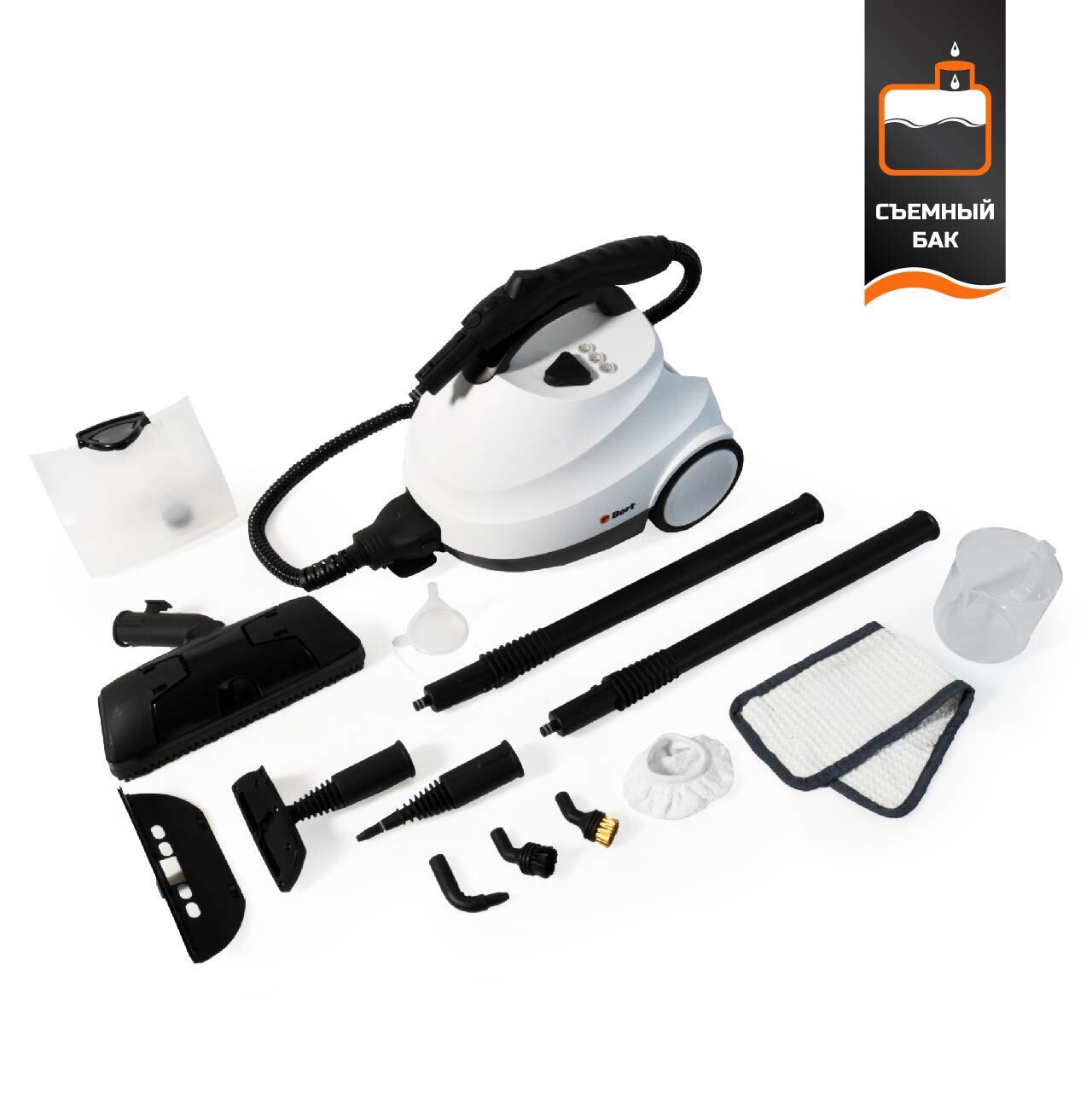 Изображение товара Пароочиститель BORT BDR-2700-R 2200 Вт 1.5 л универсальный