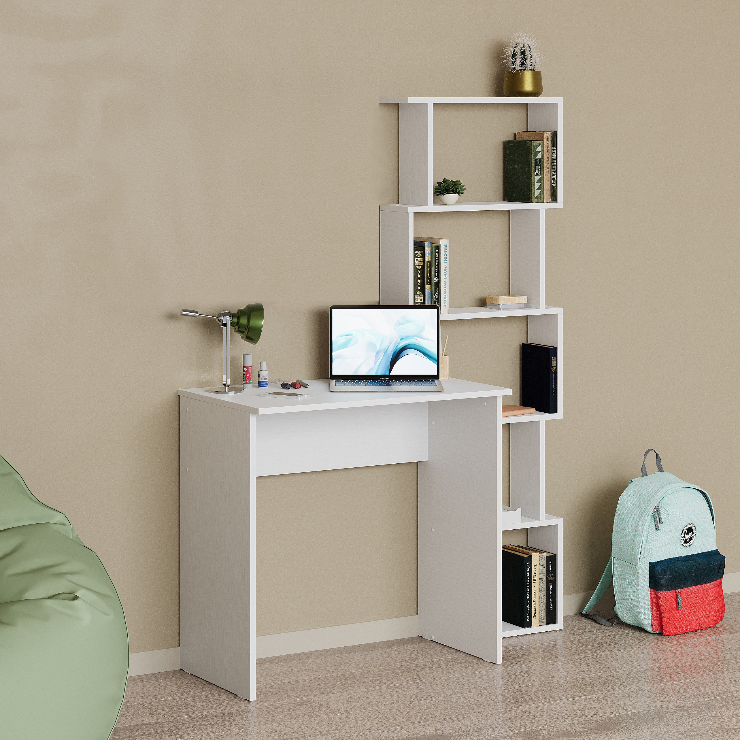 Изображение товара Стол Letta Zett Lite 116x154x45 см ЛДСП цвет белый