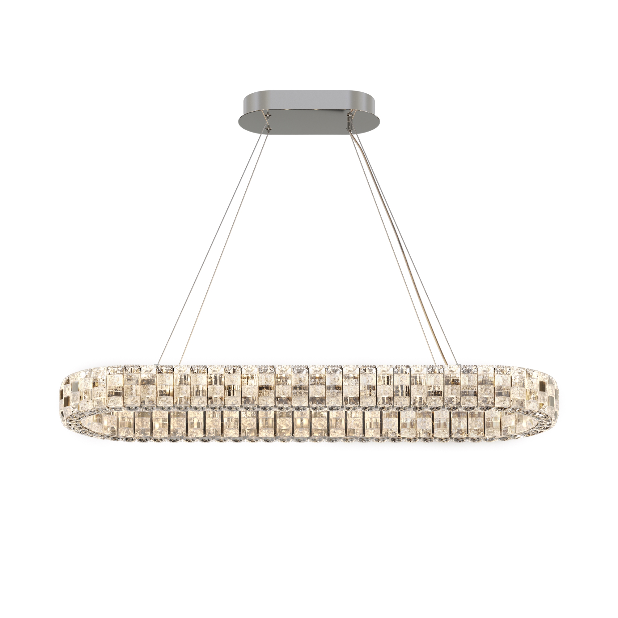 Изображение товара Подвесной светодиодный светильник Maytoni Castello 14 м² хром прозрачный хрусталь