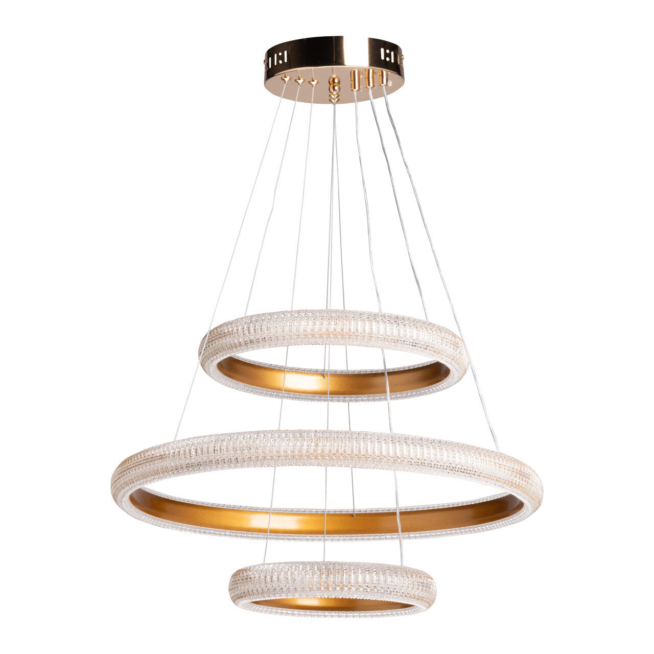 Изображение товара Светильник подвесной светодиодный De city Оскар с пультом управления 36 м² регулируемый белый свет цвет прозрачный