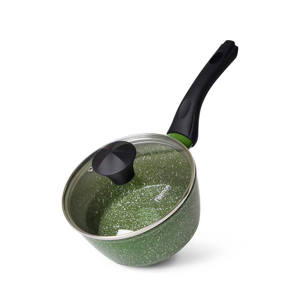 Изображение товара Кухонный ковш с крышкой FISSMAN серии JENNY 1.2 л алюминий зеленый