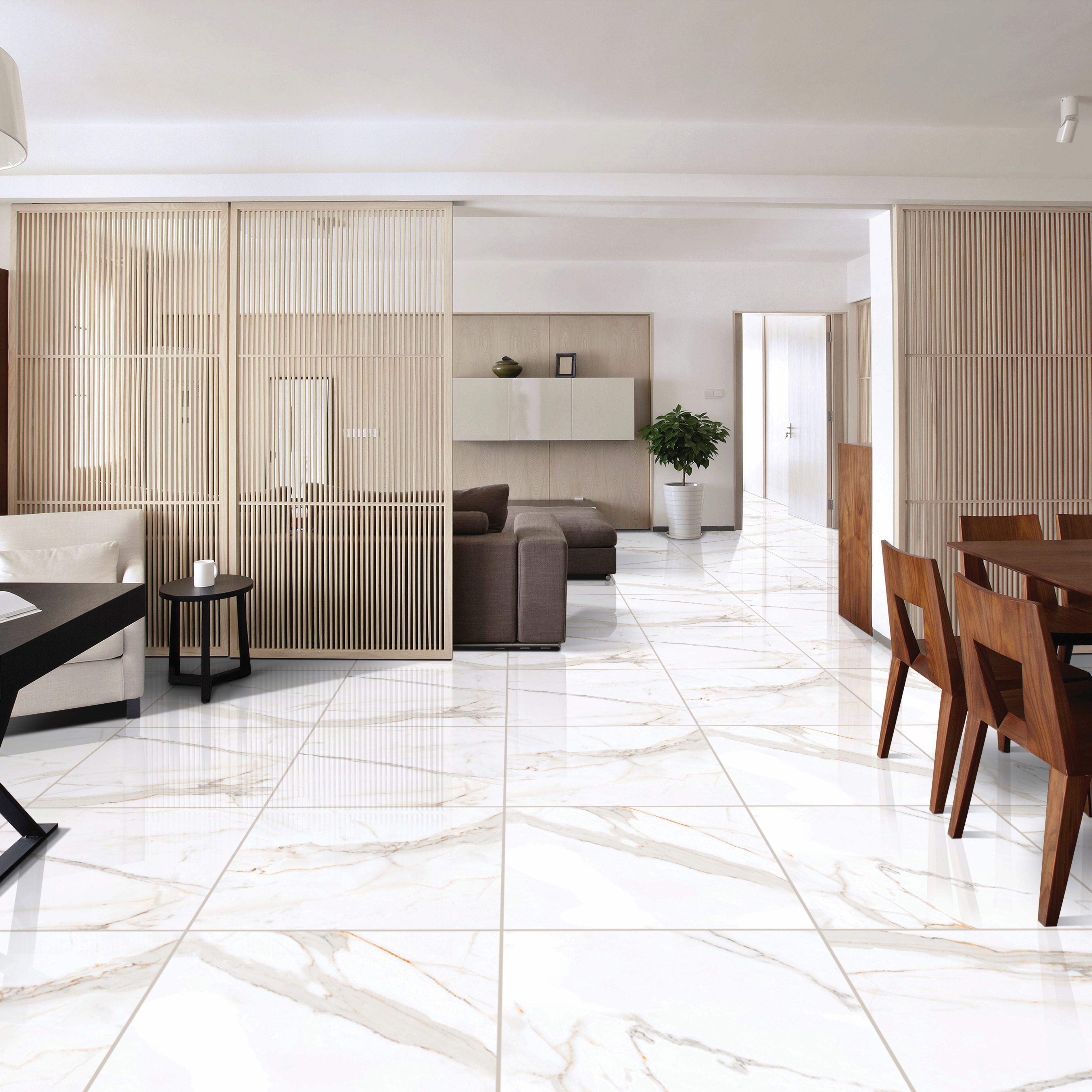 Изображение товара Керамогранит Primavera Regal Carara 60x60 см полированный белый