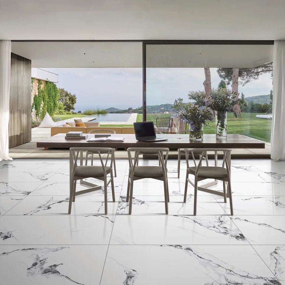 Изображение товара Керамогранит Primavera Videl Bianco 60x120 полированный для стен и пола