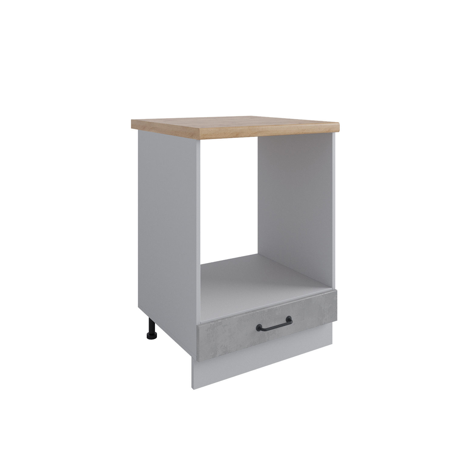 КухонныйшкафподдуховкуЛофтбезстолешницы60x81.60x50.40смфасадбетонМДФкаркассерыйЛДСПДсвМебель