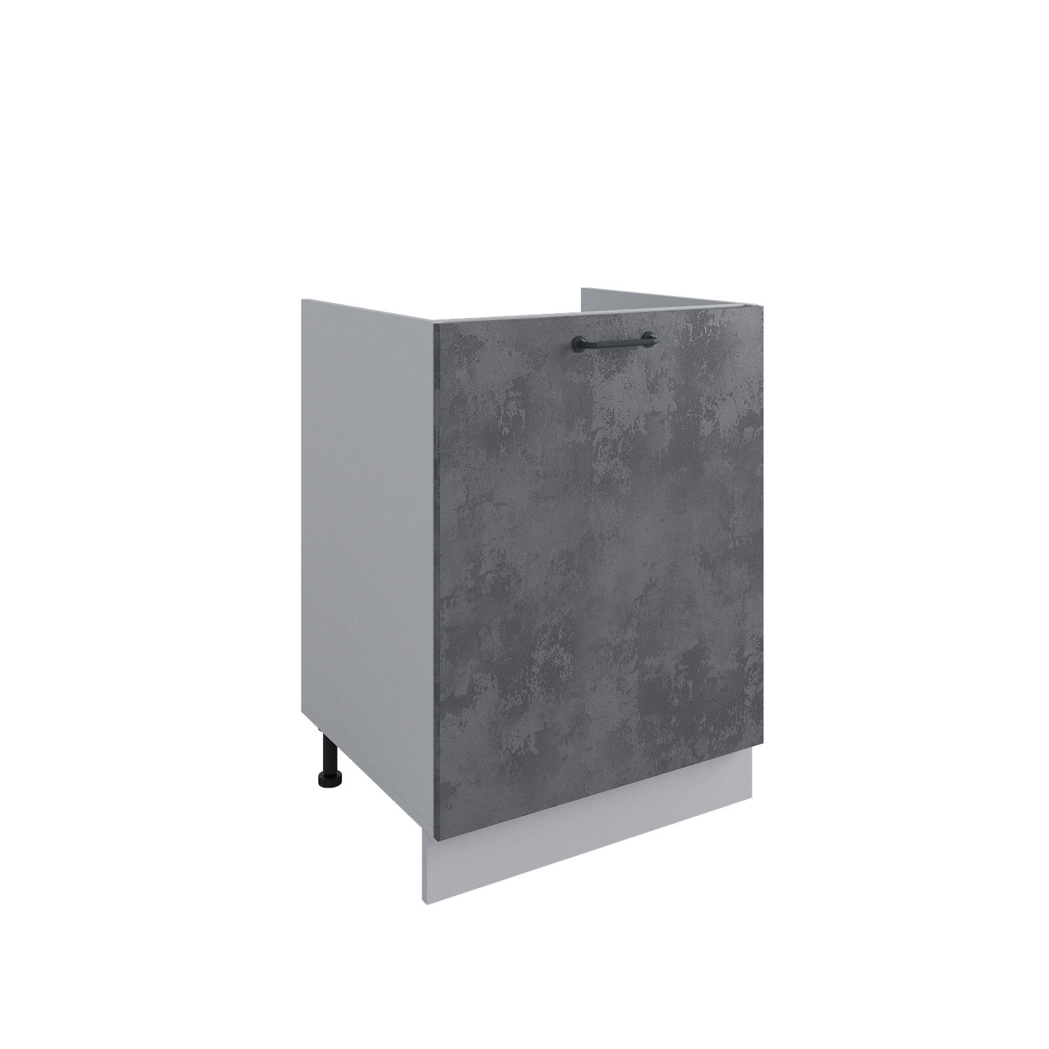 Кухонный шкаф под мойку Лофт 60x81.60x50.40 см фасад бетон МДФ каркас ...