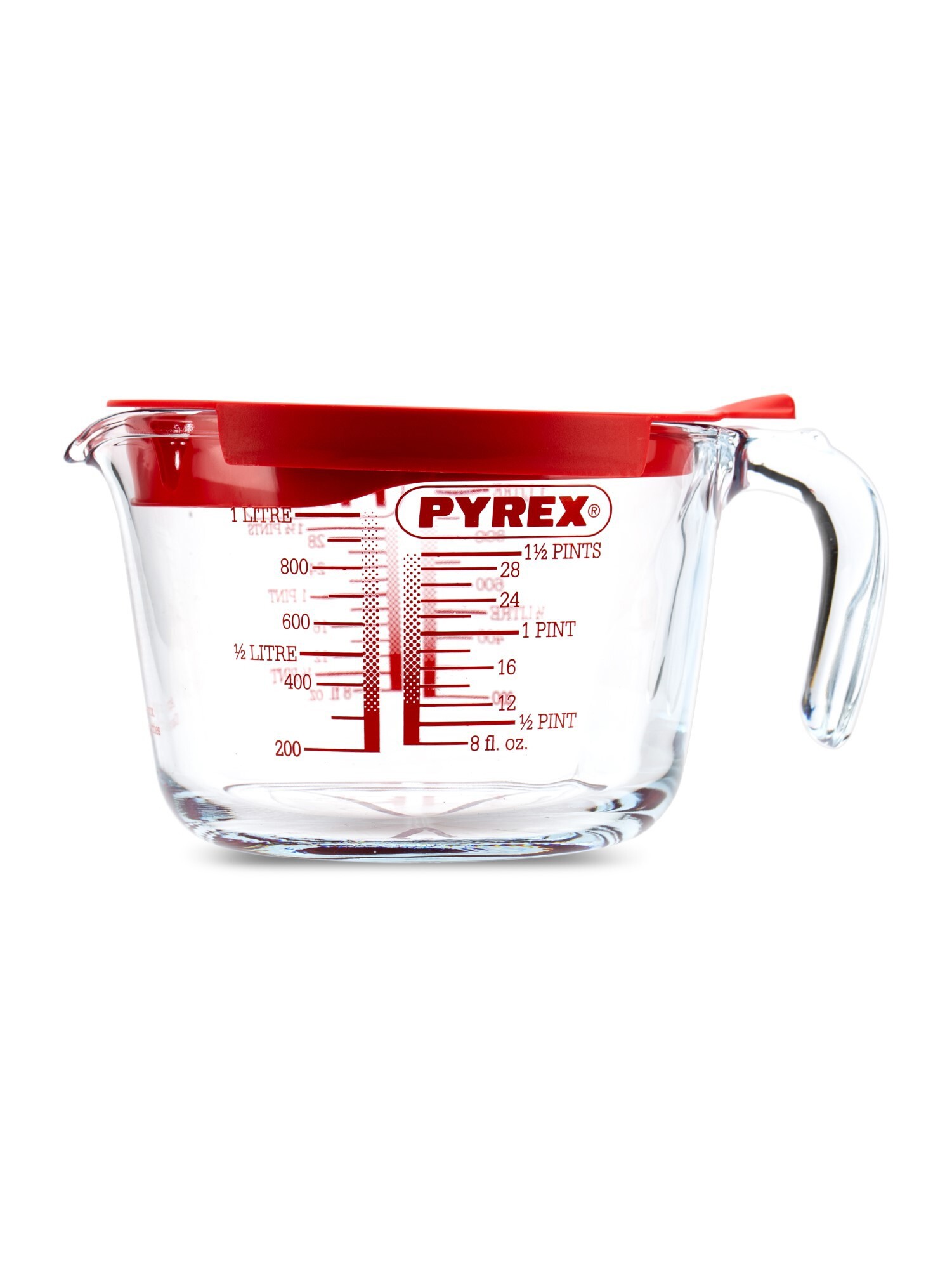 Изображение товара Мерный стакан с крышкой Pyrex 1 л стекло цвет бесцветный/прозрачный