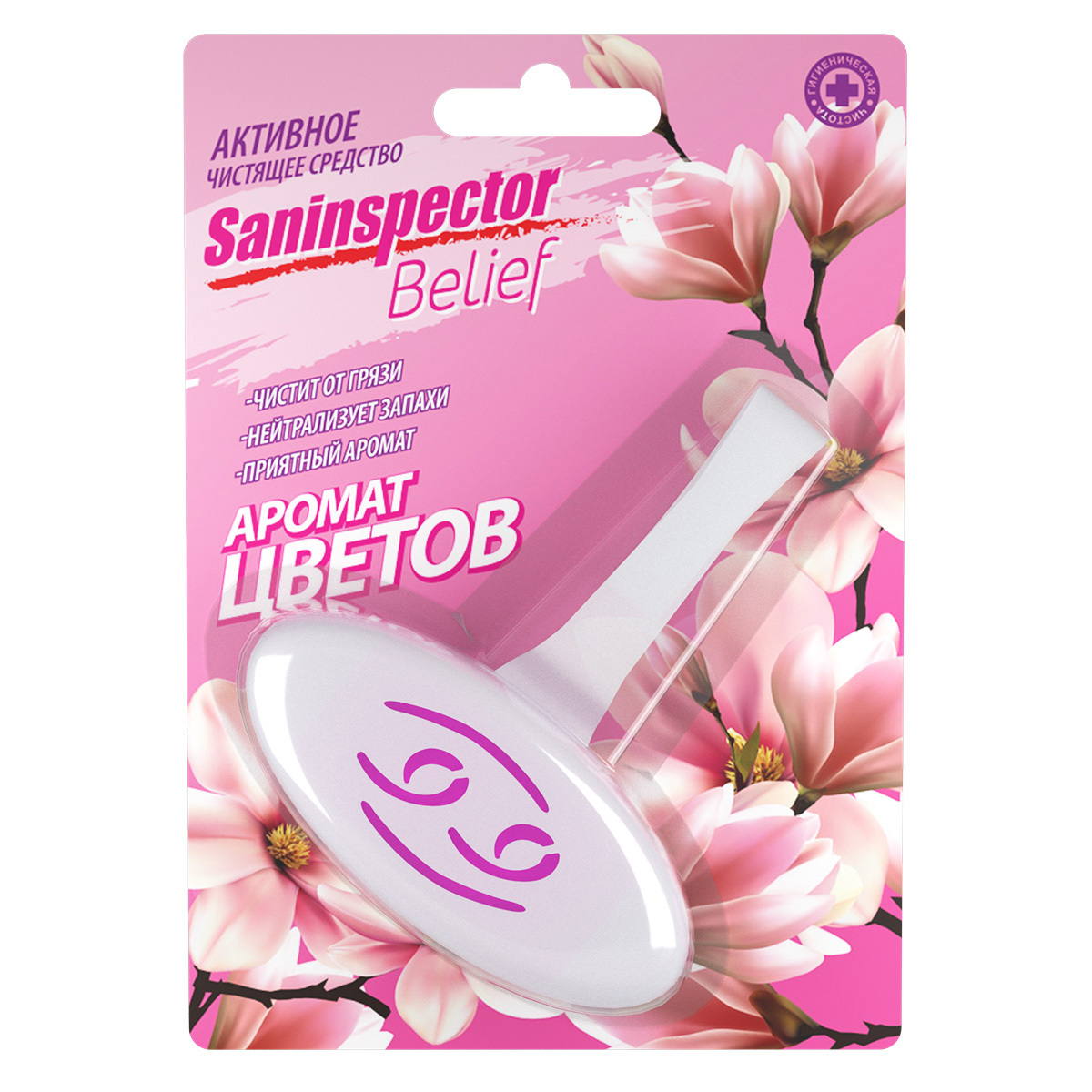 Изображение товара Подвесной туалетный блок Saninspector Belief 11442 цветочный 1 шт Изображение товара Подвесной туалетный блок Saninspector Belief 11442 цветочный 1 шт