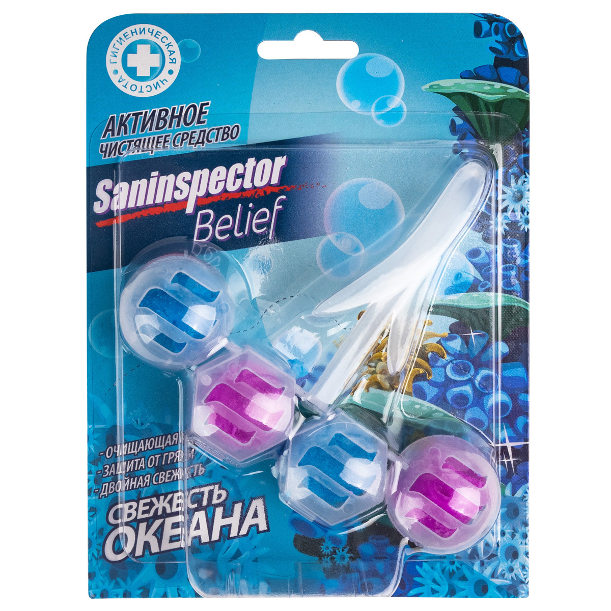 Изображение товара Подвесной туалетный блок Saninspector Belief 10311 свежесть океана 1 шт Изображение товара Подвесной туалетный блок Saninspector Belief 10311 свежесть океана 1 шт